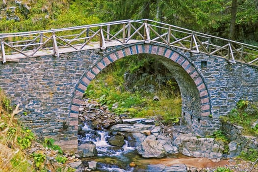 Old pictorial bridge in a bulgarian village