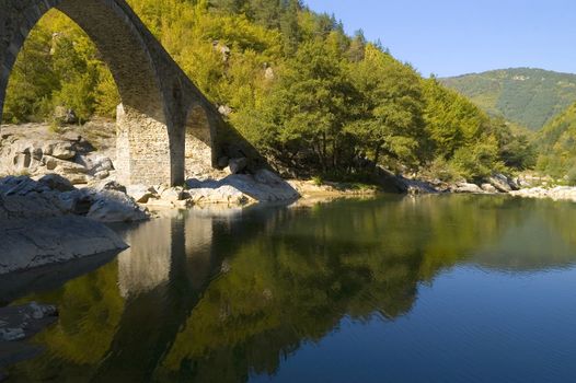  reflection in a lake in the Bulgarian countryside