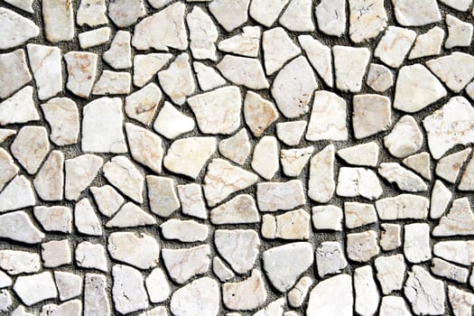 White Stone Texture - Background With Many Little Pieces