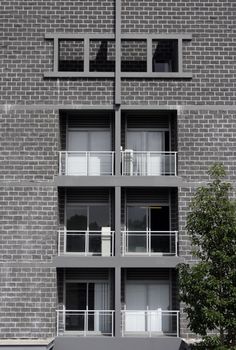 Urban Residential Apartment Building With Grey Facade, In Sydney, Australia