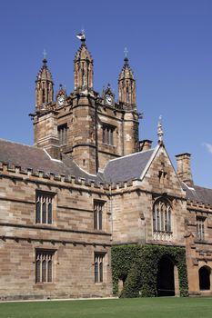 Old Brick Stone Building At Sydney University, Australia