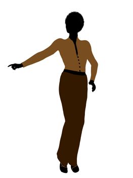 African american female business executive silhouette on a white background