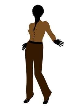 African american female business executive silhouette on a white background