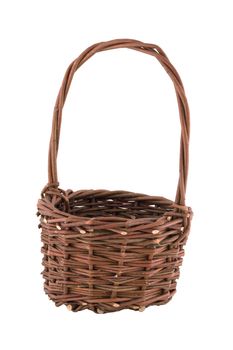 empty isolated wicker basket