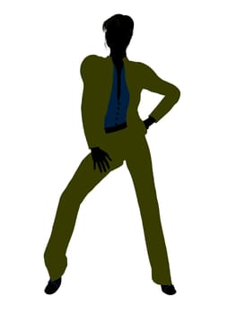 Female business executive silhouette on a white background