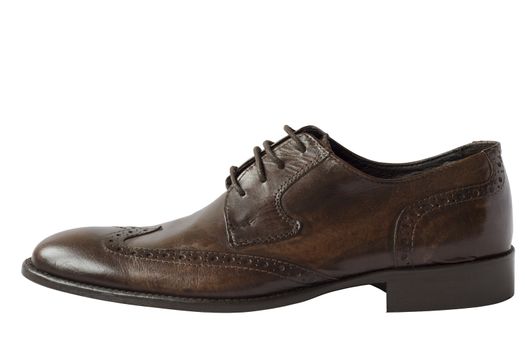 brown lether shoe