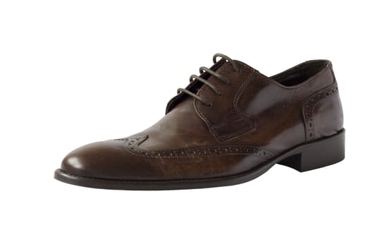 brown leather shoe