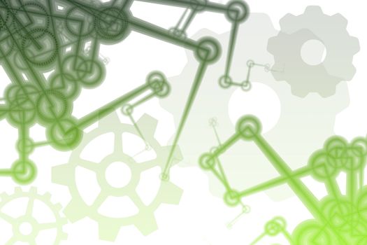 Futuristic Factory Robot Tech Arms Abstract Illustration