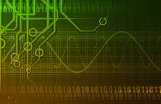 Futuristic Technology Data Flow as Art Abstract