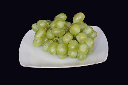 white grapes on plate