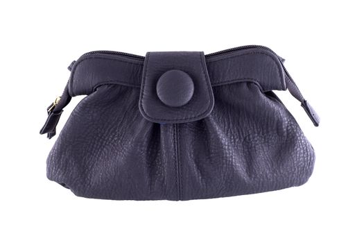 black leather handbag