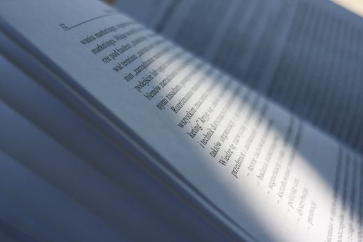 close-up of a book