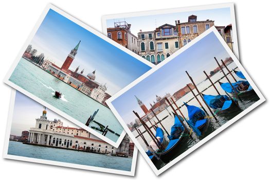 A collage made with some pictures of Venice, Italy