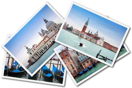 A collage made with some pictures of Venice, Italy