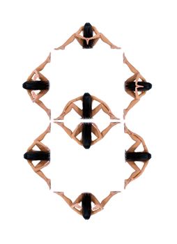 Nude girl on  white background
