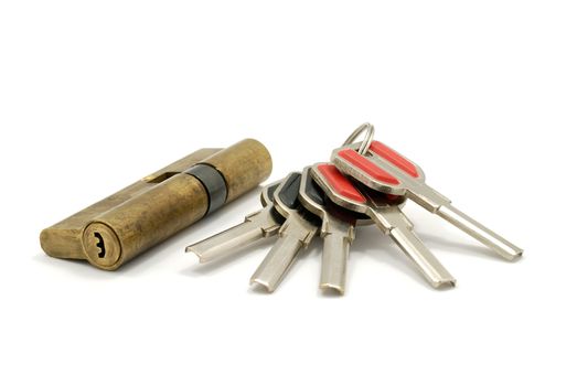 lock and key, isolated