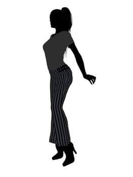 Female business executive silhouette on a white background