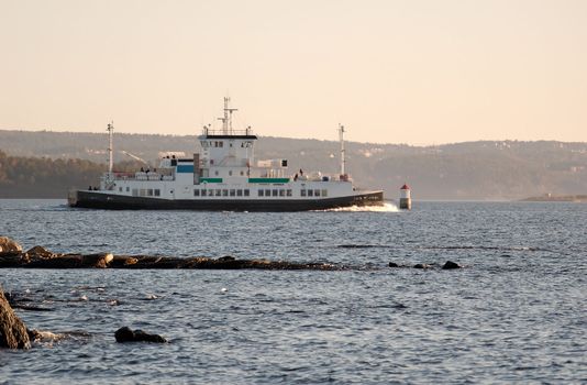 Ferry bus, running the public commuter service in Oslo fjord, Norway
