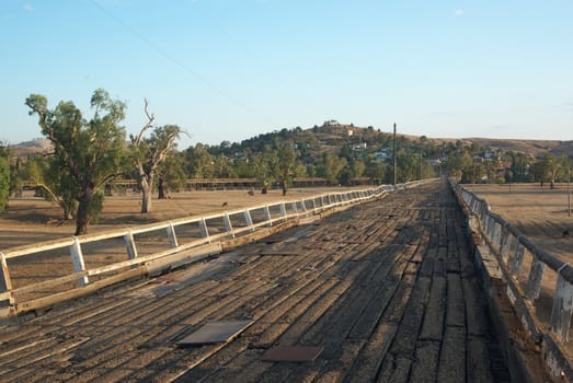 the old wooden road bridge to gundagai