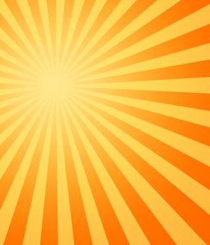 large yellow and orange image of the hot summer sun beating down