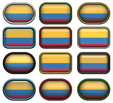 twelve buttons of the Flag of Colombia