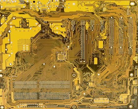 Electronic background texture from yellow circuit board