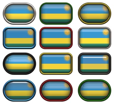 twelve buttons of the Flag of Rwanda