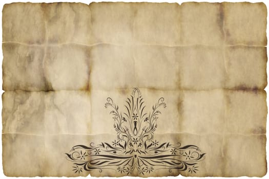 background image of old paper or parchment with regal design
