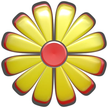 a nice big bright and beautiful rendered flower