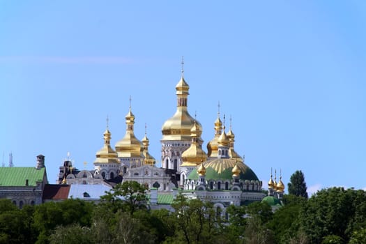 Kiev-Pechersk Lavra in Kiev, Ukraine. Monastery at sunny summer day.