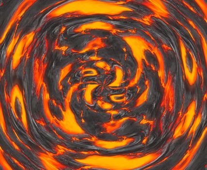 a large background image of hot swirling molten lava 
