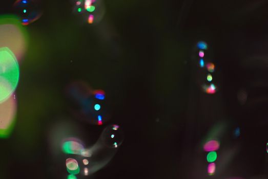 Psychedelic bubbles floating about without a care in the world