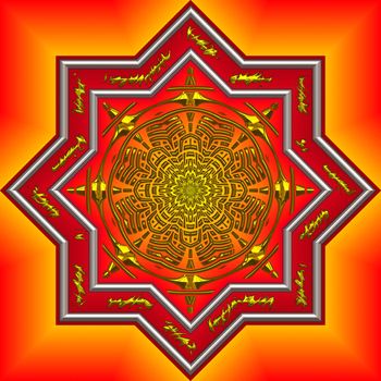 big bright and beautifully intrique mandala design