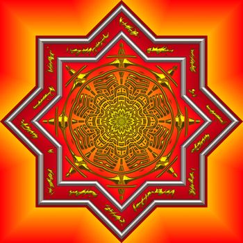 big bright and beautifully intrique mandala design