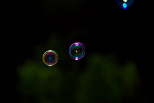 A pair of twilight bubbles floating around.