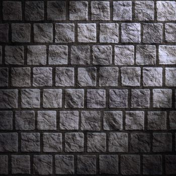 great dark and  grungy cobblestone wall