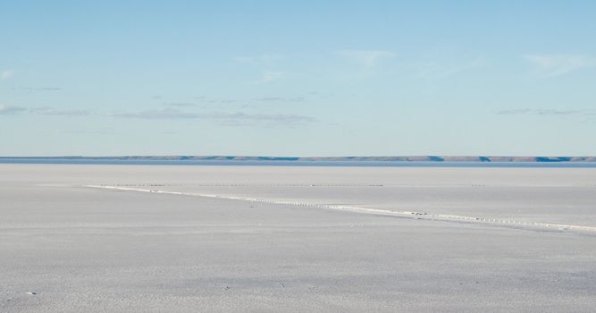 great image of a salt lake in australian outback
