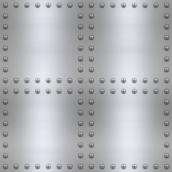 great background image of brushed steel or alloy with rivets