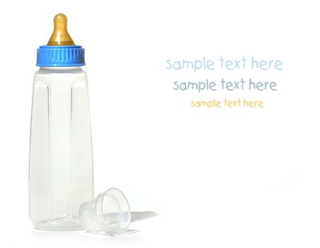 Baby bottle isolated against white background
