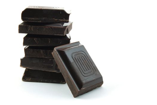 sweet chocolate for baking isolated on white background