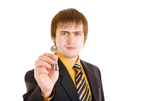 businessman with key