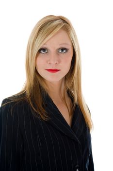 portrait woman on white background