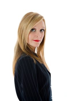 portrait woman on white background