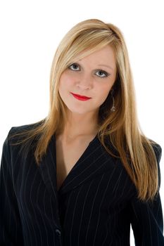 portrait woman on white background