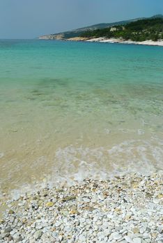 sunny ocean beach, turquoise water