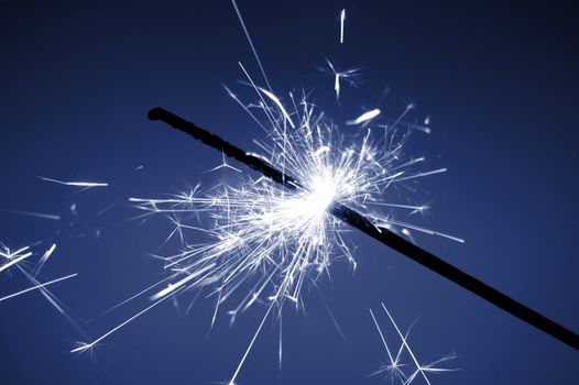 christmas sparkler with copyspace for text message