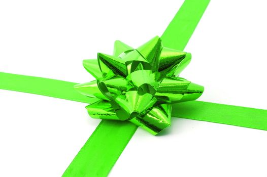 christmas gift with ribbon and copy space