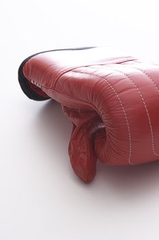 close up of a training boxing glove
