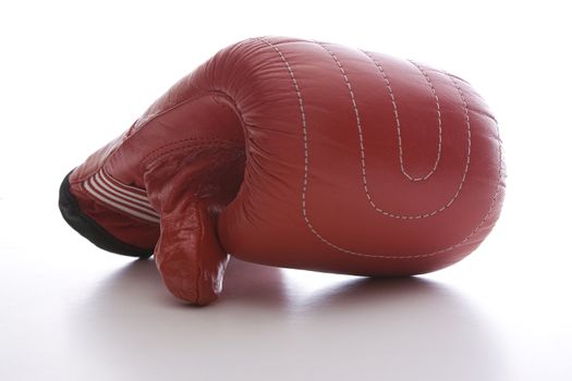 close up of a training boxing glove
