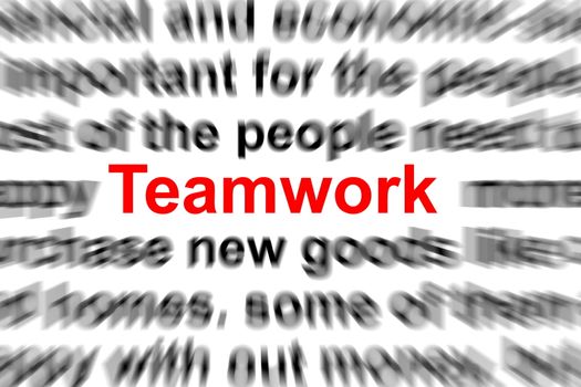 teamwork written in newspaper showing business concept